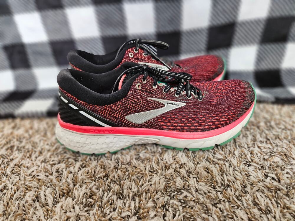 Brooks Ghost 11 Women's Running Shoes Size 10.5 B Medium Black Pink DNA Loft